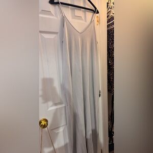 Elegant Silver Slip Dress